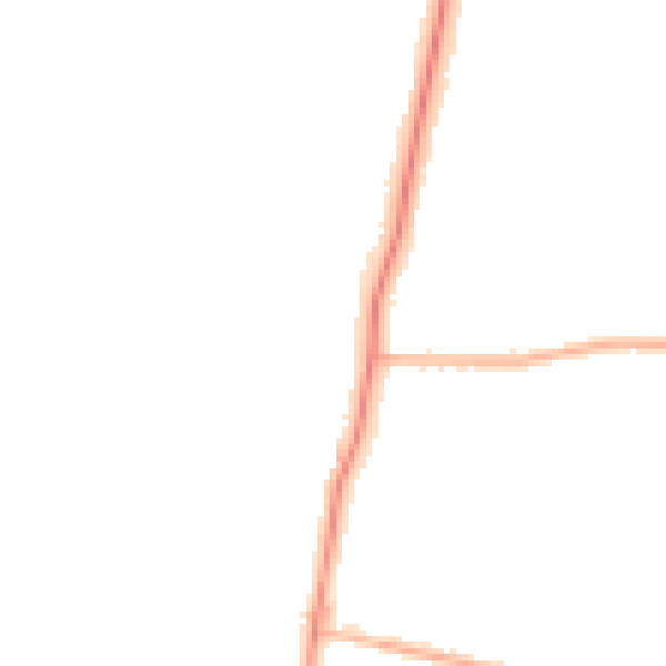 Night-time road noise heatmap for LE2 9GG