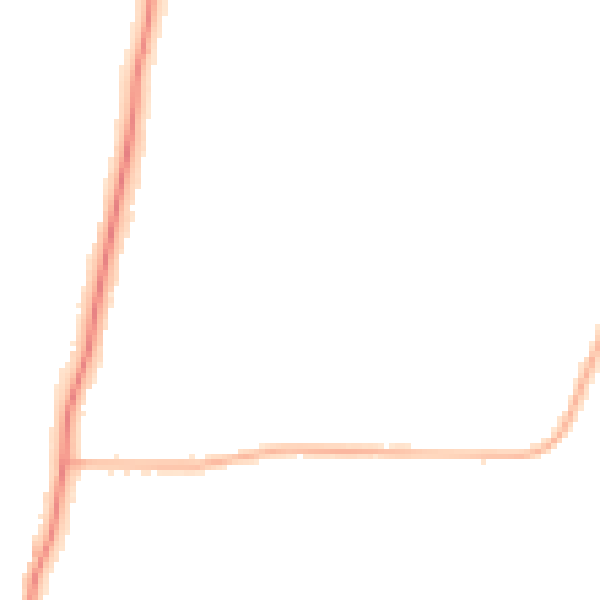 Night-time road noise heatmap for LE2 9GJ