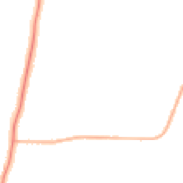 Night-time road noise heatmap for LE2 9GL