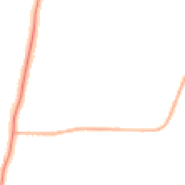 Night-time road noise heatmap for LE2 9GP