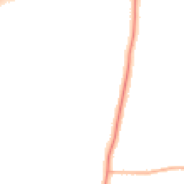Night-time road noise heatmap for LE2 9HD