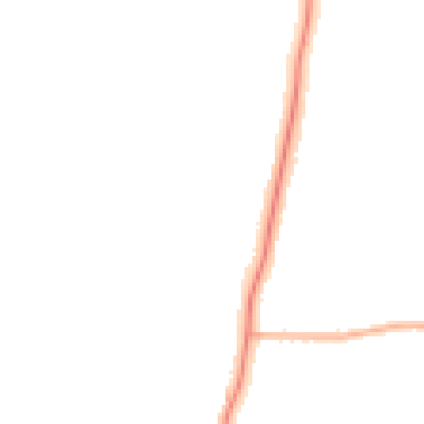 Night-time road noise heatmap for LE2 9JE