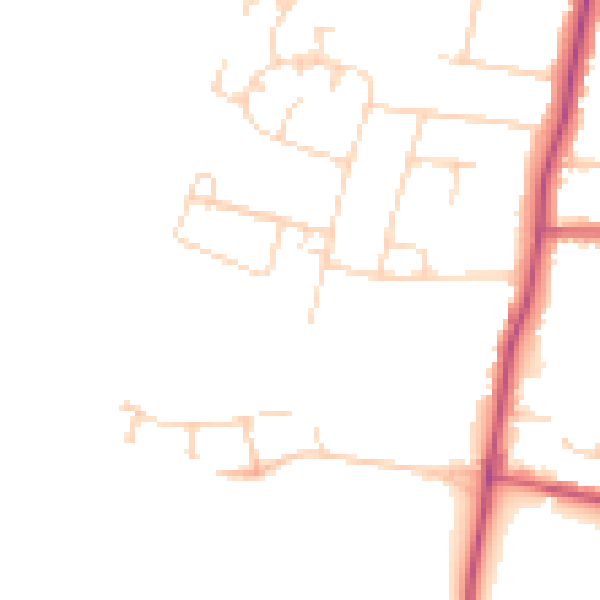 Daytime road noise heatmap for LE2 9JR