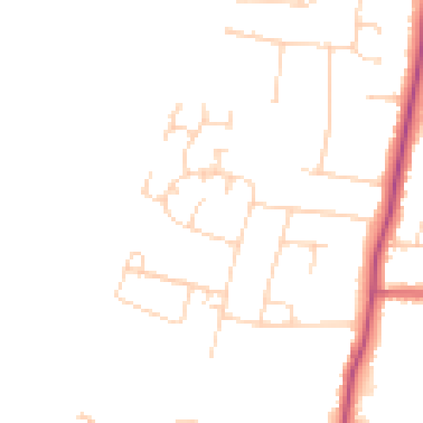 Daytime road noise heatmap for LE2 9NG