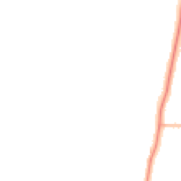 Night-time road noise heatmap for LE2 9NG