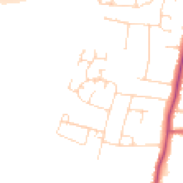 Daytime road noise heatmap for LE2 9NH