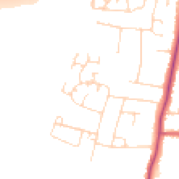 Daytime road noise heatmap for LE2 9NQ