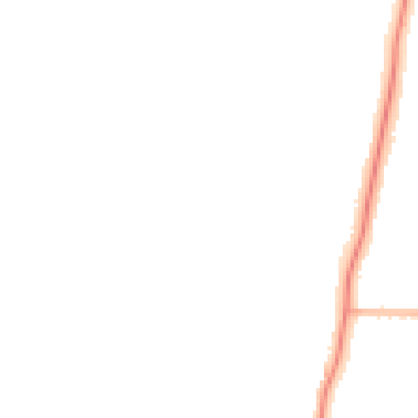 Night-time road noise heatmap for LE2 9NT