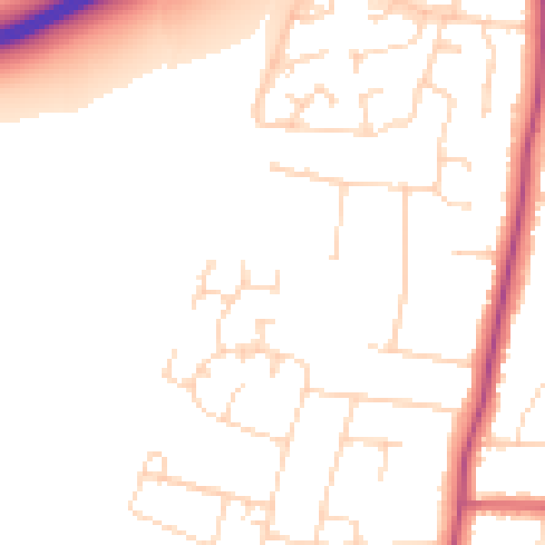 Daytime road noise heatmap for LE2 9NU