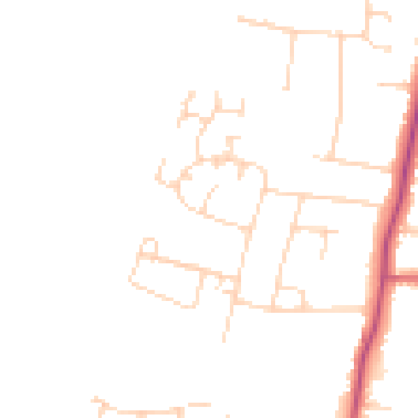 Daytime road noise heatmap for LE2 9NZ