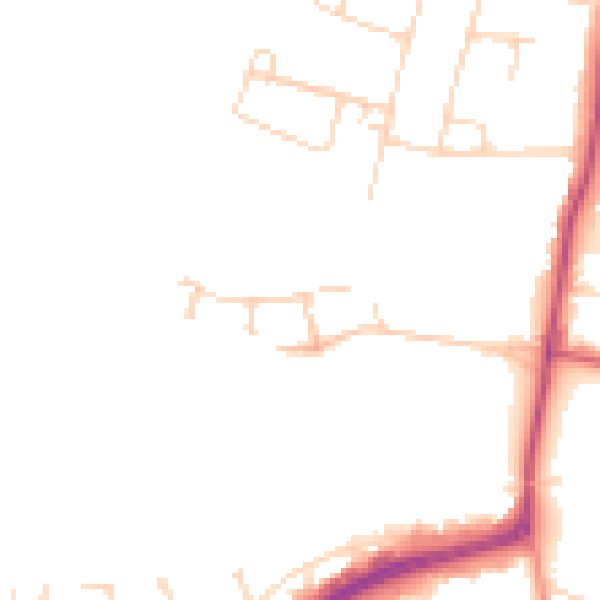 Daytime road noise heatmap for LE2 9TB