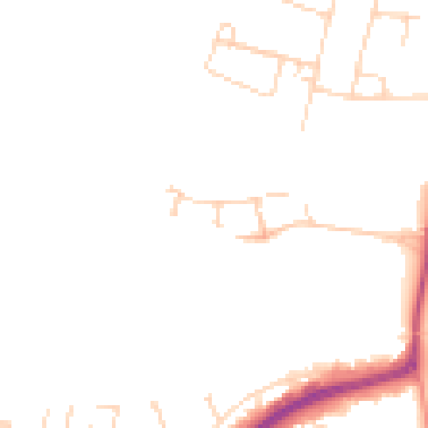 Daytime road noise heatmap for LE2 9TD