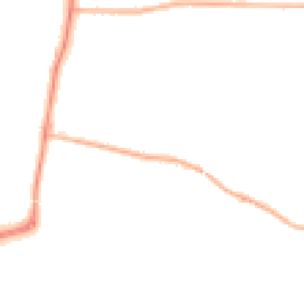Night-time road noise heatmap for LE2 9TR