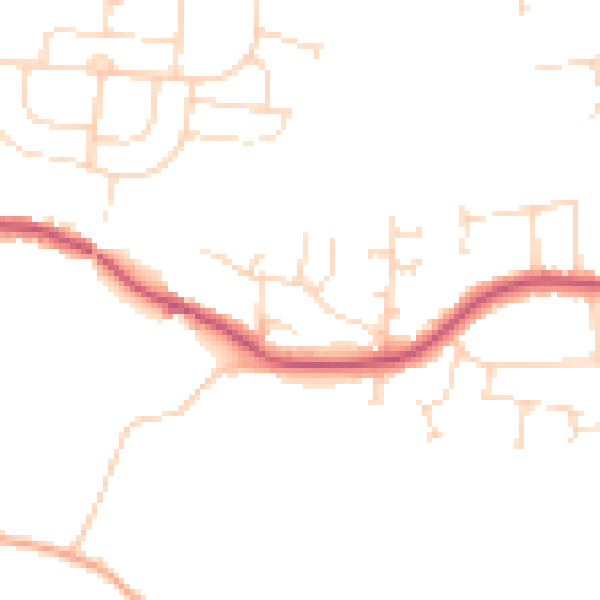 Daytime road noise heatmap for LE2 9UG