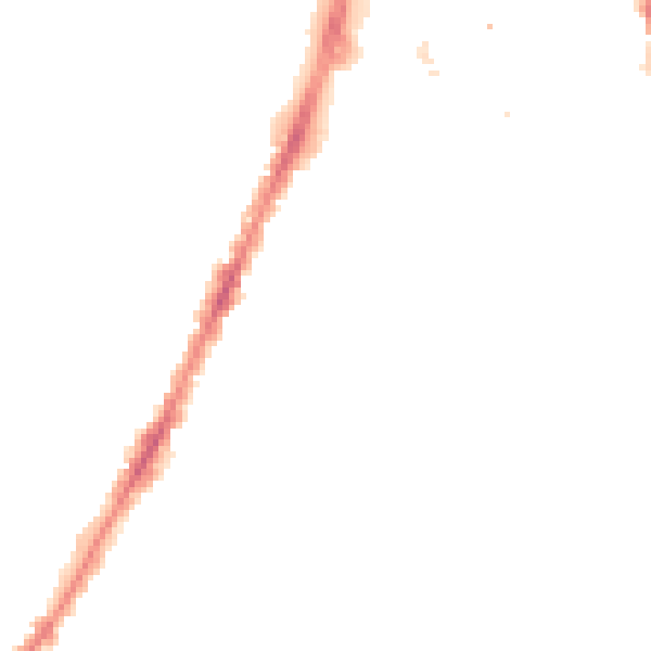 Night-time road noise heatmap for LE3 0AE