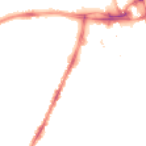 Night-time road noise heatmap for LE3 0BP
