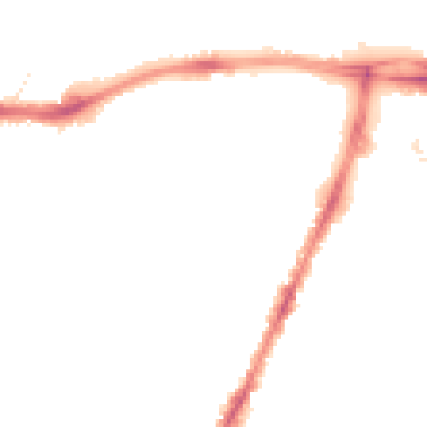 Night-time road noise heatmap for LE3 0QH