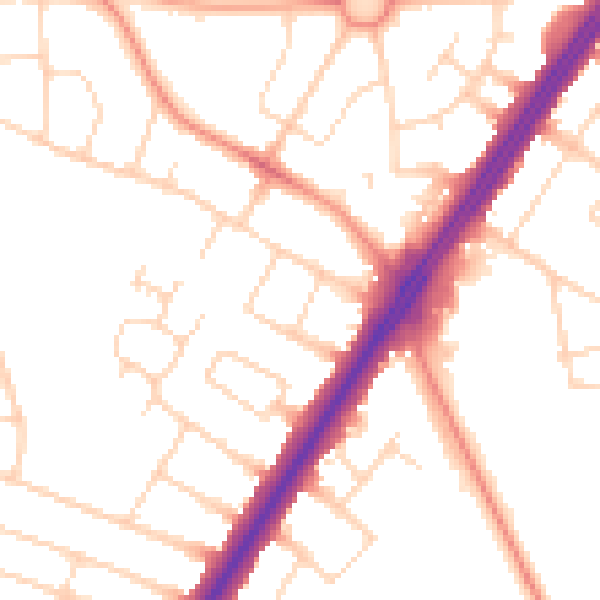 Daytime road noise heatmap for LE3 2GB