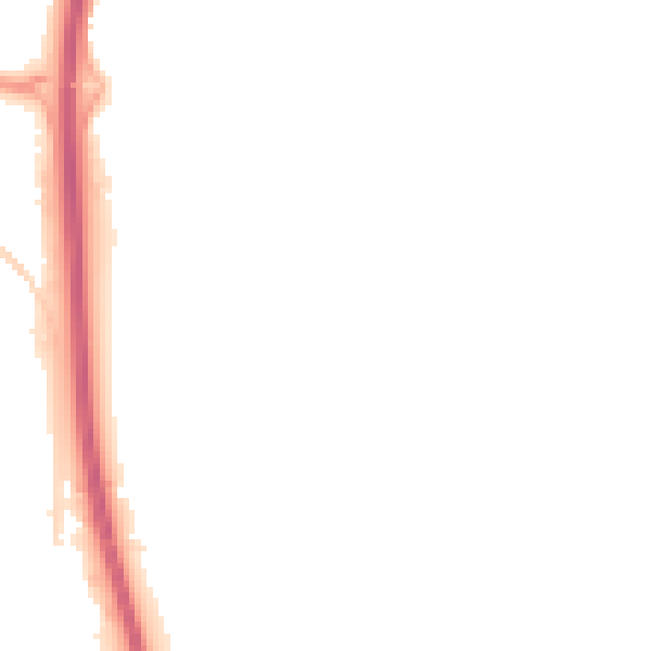 Night-time road noise heatmap for LE3 2UJ