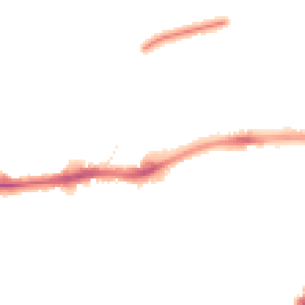 Night-time road noise heatmap for LE3 6BE