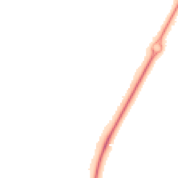 Night-time road noise heatmap for LE3 6LA