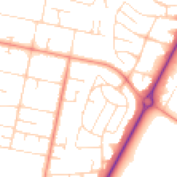 Daytime road noise heatmap for LE3 6LE