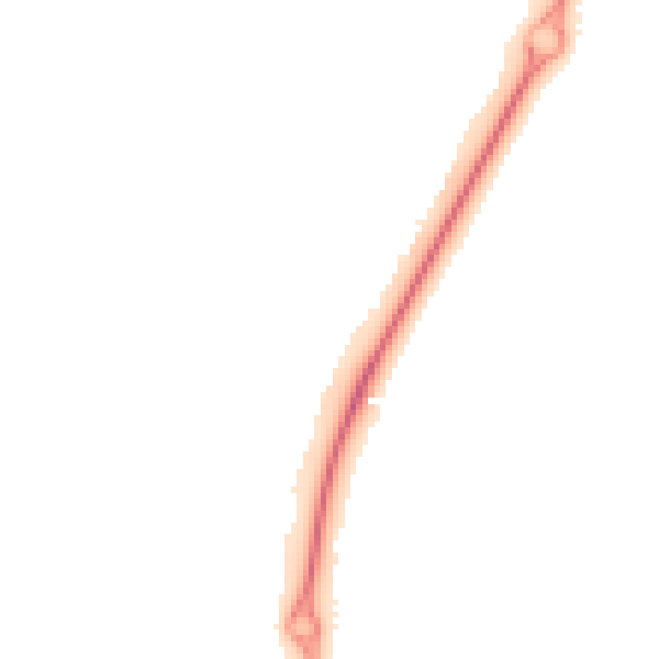 Night-time road noise heatmap for LE3 6ND