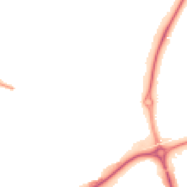 Night-time road noise heatmap for LE3 6PW