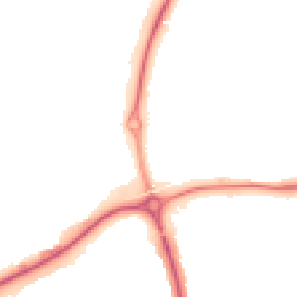 Night-time road noise heatmap for LE3 6SB