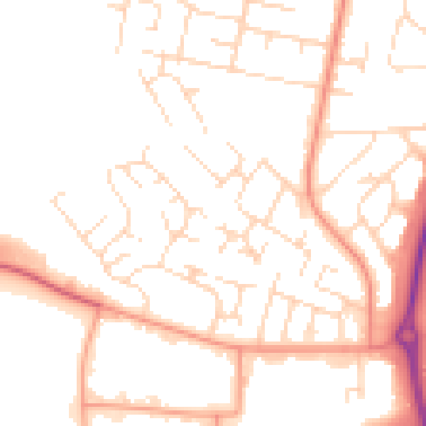 Daytime road noise heatmap for LE3 6UH