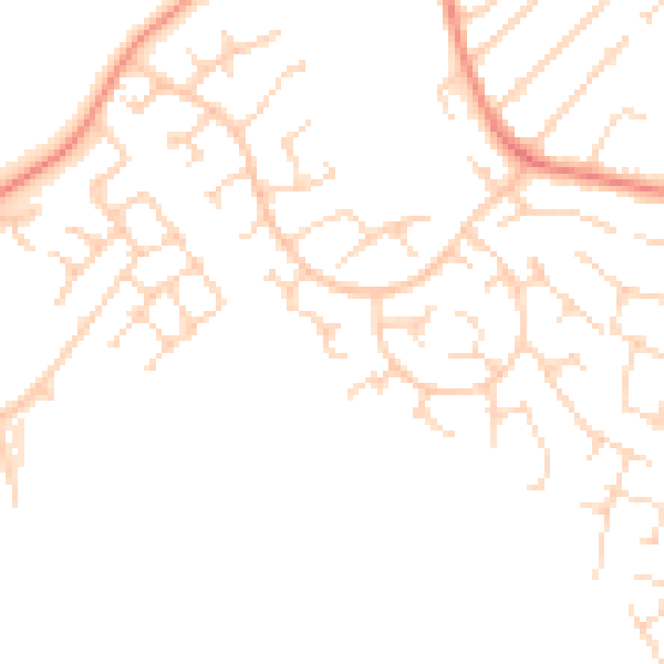 Daytime road noise heatmap for LE3 8QP