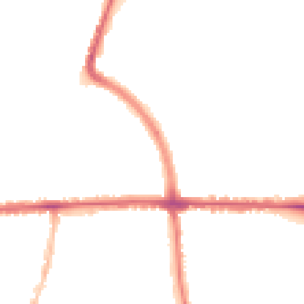Night-time road noise heatmap for LE5 0AA
