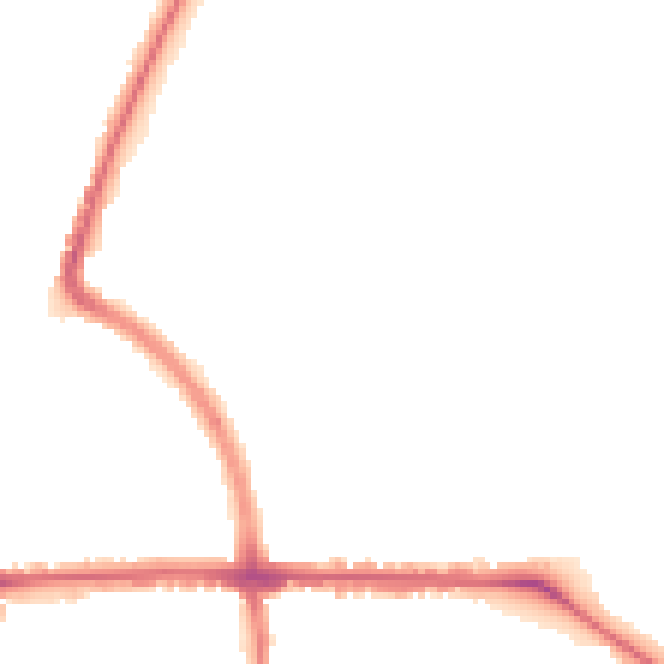 Night-time road noise heatmap for LE5 0AZ