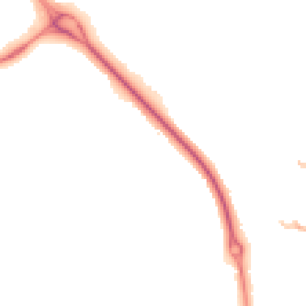 Night-time road noise heatmap for LE5 0BF