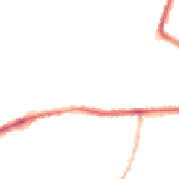 Night-time road noise heatmap for LE5 0DL