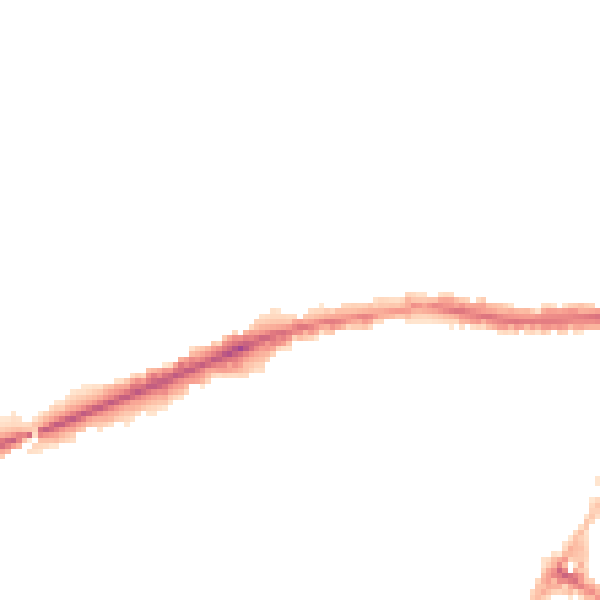 Night-time road noise heatmap for LE5 0EP