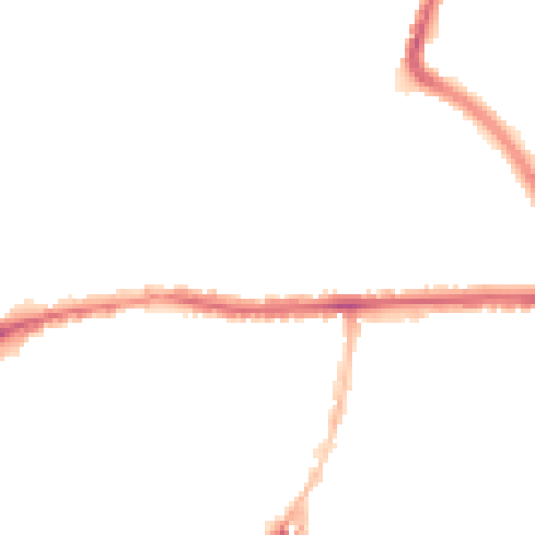 Night-time road noise heatmap for LE5 0LA