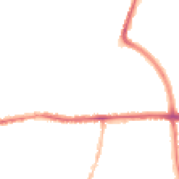 Night-time road noise heatmap for LE5 0NF