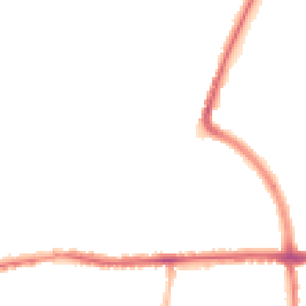 Night-time road noise heatmap for LE5 0NL