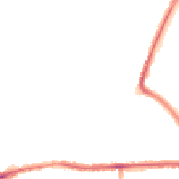 Night-time road noise heatmap for LE5 0NP