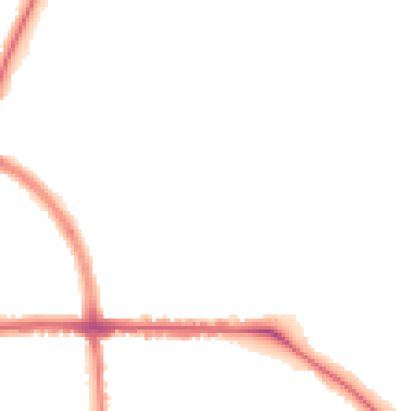 Night-time road noise heatmap for LE5 0PY