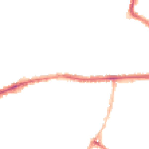 Night-time road noise heatmap for LE5 0QD