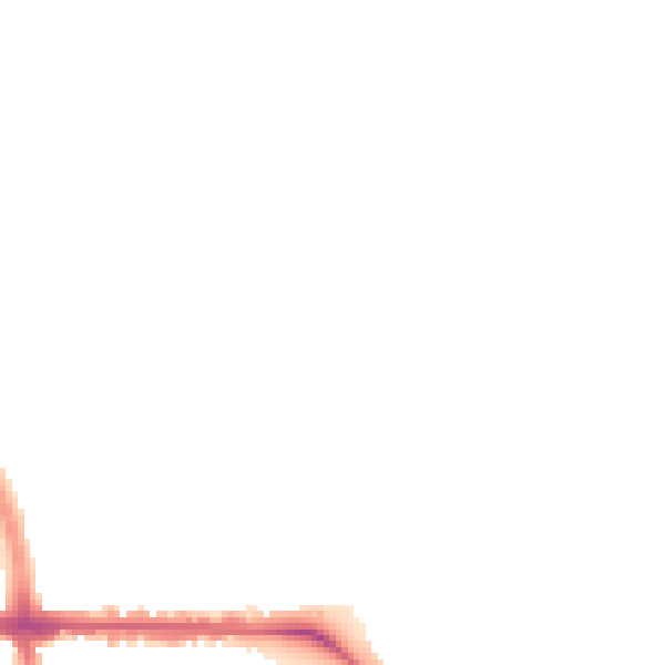 Night-time road noise heatmap for LE5 0RG