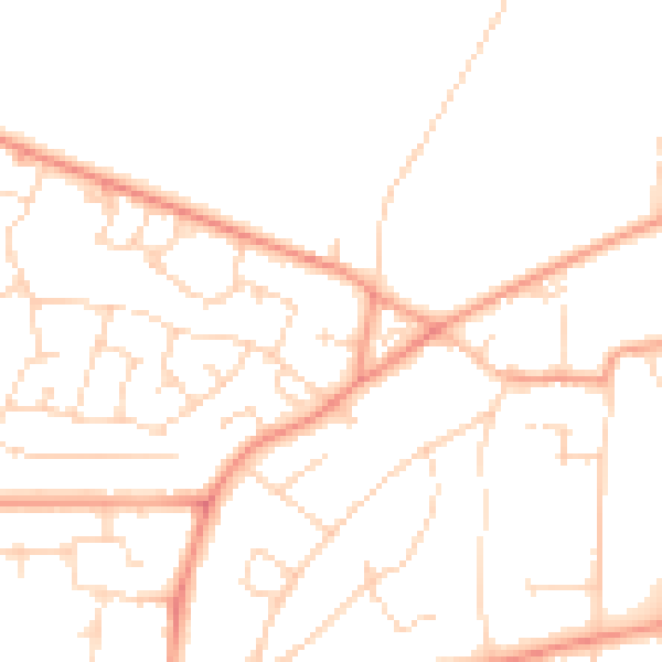 Daytime road noise heatmap for LE5 0TT