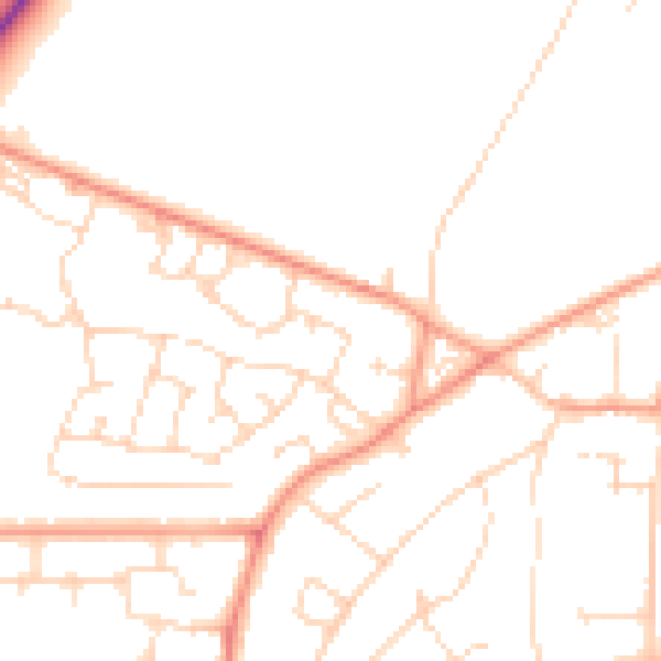 Daytime road noise heatmap for LE5 0TX