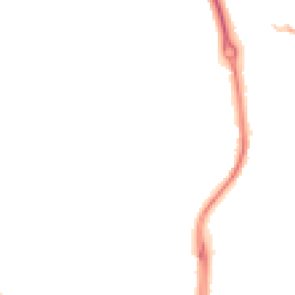 Night-time road noise heatmap for LE5 1AE