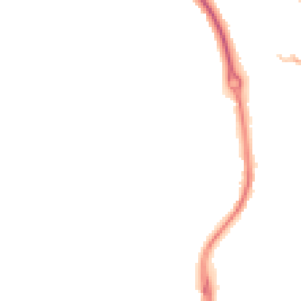 Night-time road noise heatmap for LE5 1AF