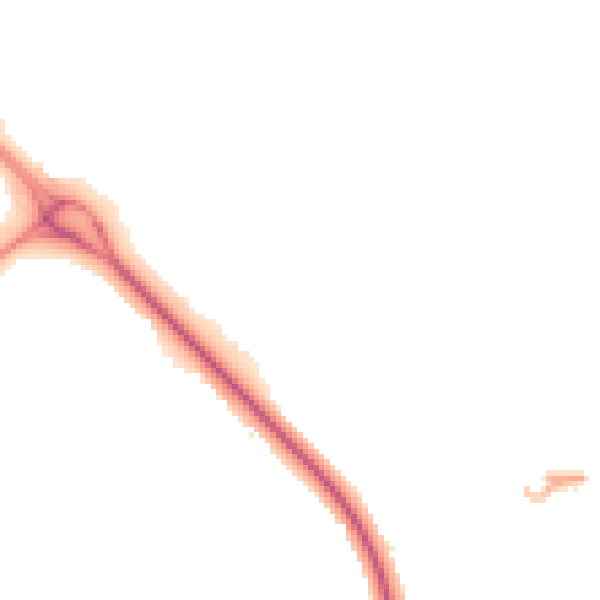 Night-time road noise heatmap for LE5 1AG