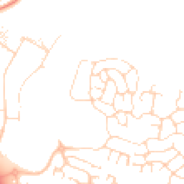 Daytime road noise heatmap for LE5 1AX