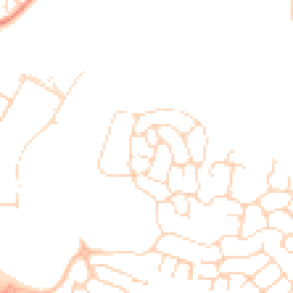 Daytime road noise heatmap for LE5 1BX